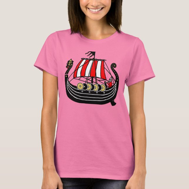 Viking Long Ship for Vikings T-Shirt (Front)