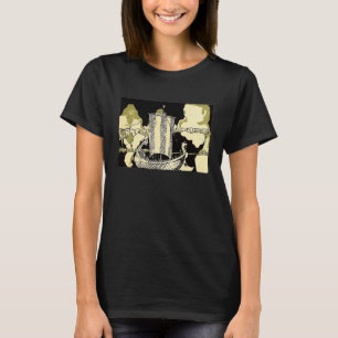 Viking Longship Sailboat Artwork T-Shirt