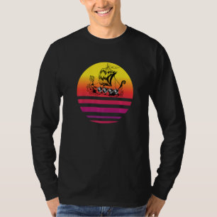 Viking Longship Vintage Retro Celtic Norse Nordic T-Shirt
