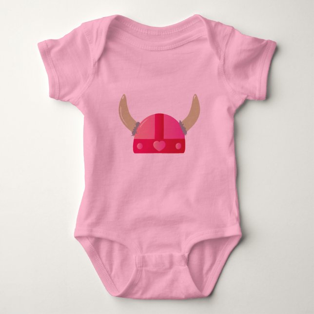 Viking Love Helmet Baby Bodysuit (Front)