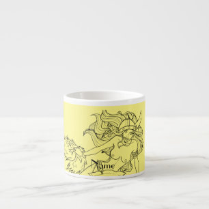 Viking Mermaid Warrior Thunder_Cove Espresso Cup