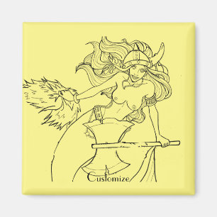 Viking Mermaid Warrior Thunder_Cove Magnet