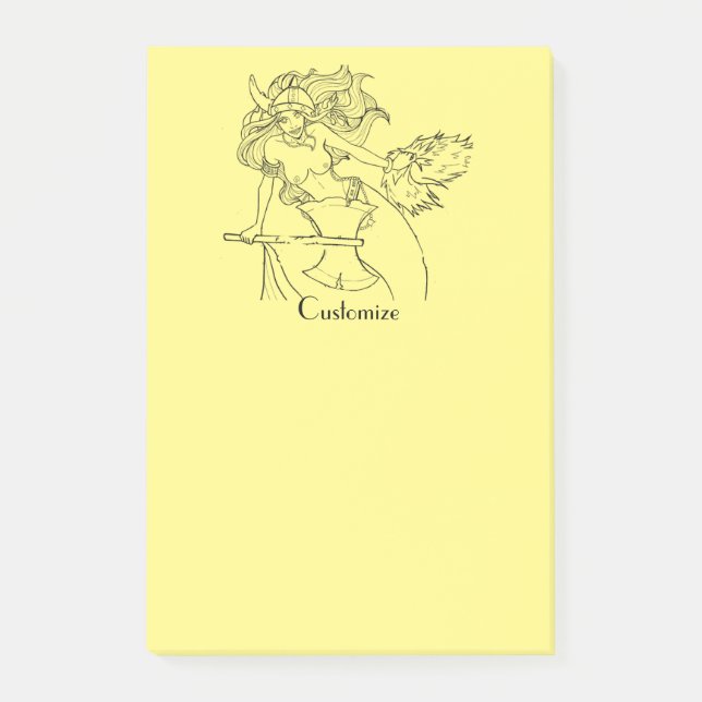 Viking Mermaid Warrior Thunder_Cove  Post-it Notes (Front)