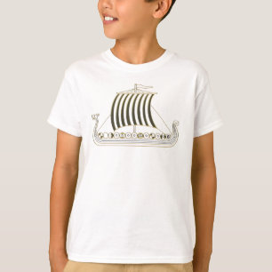 Viking Metallic Gold Ship Tshirt