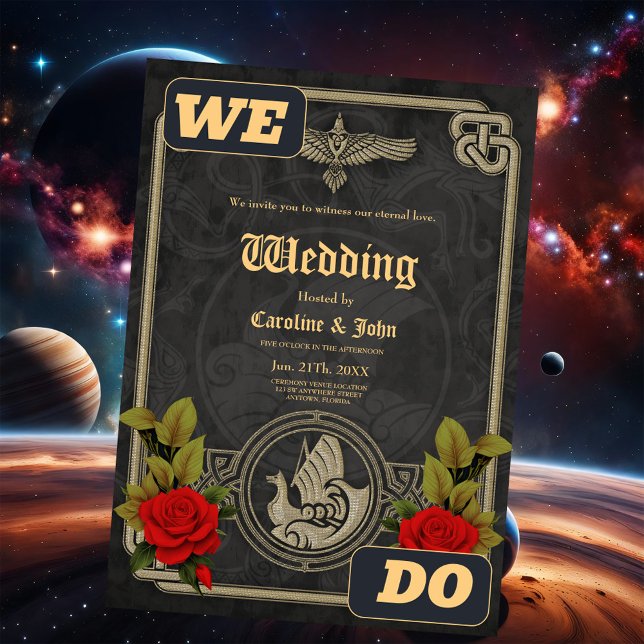 Viking mystical charm with elegant Celtic knots.  Invitation (Creator Uploaded)