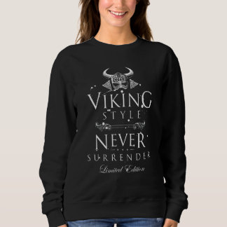 Viking Never Surrender  Valhalla Workout Mma Odin  Sweatshirt