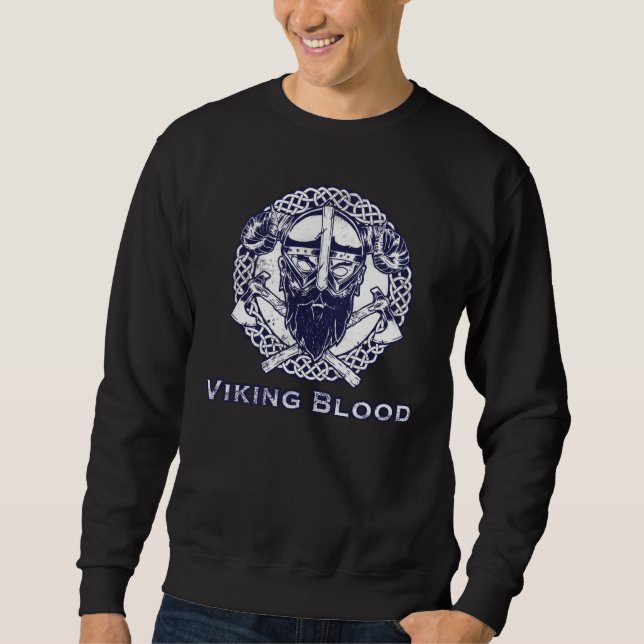 Viking Nordic Gods Valhalla Warrior Sweatshirt (Front)