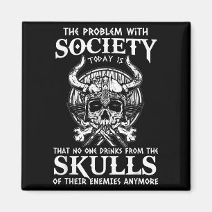 Viking Nordic Valhalla Odin Funny Society Problem Magnet