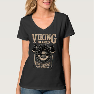 Viking Norse Mythology  Blood Runs Through My Vein T-Shirt