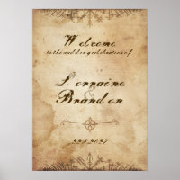 Viking Norse Saga Wedding Welcome Sign Poster