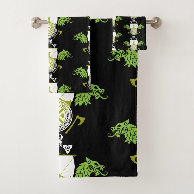 Viking Norsemen Bath Towel Set (Insitu)