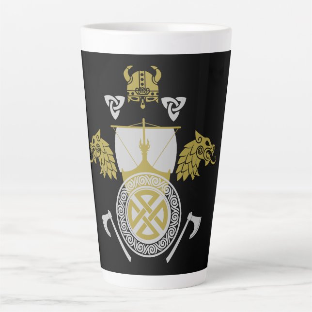 Viking Norsemen Latte Mug (Front)