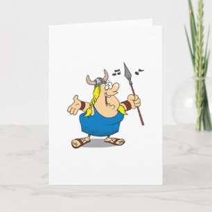 Viking Opera Singer Greeting Cards