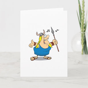 Viking Opera Singer Greeting Cards