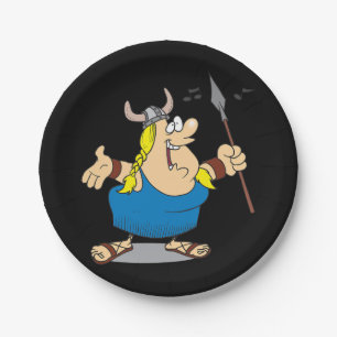Viking Opera Singer Paper Plates