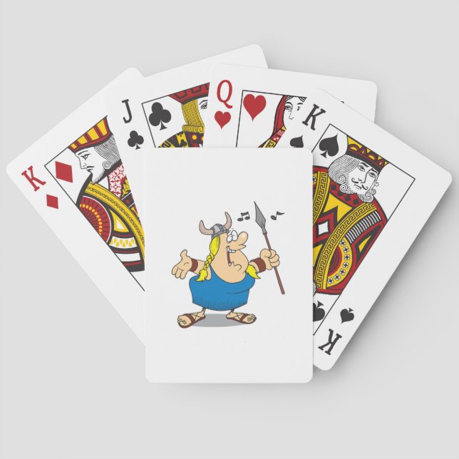 Viking Opera Singer Playing Cards (Back)