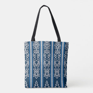 Viking Pattern Blue Tote Bag