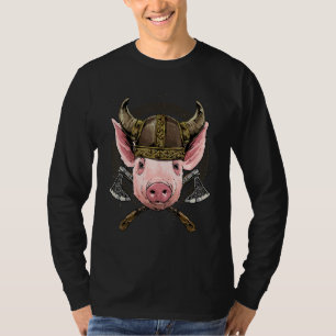 Viking Pig Renaissance Norse Pagan Valhalla Farmer T-Shirt