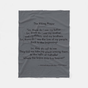 Viking Prayer by Michael Alexander Fleece Blanket