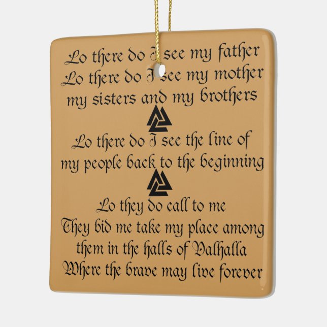 Viking Prayer Valknut  FB.com/USAPatriotGraphics © Ceramic Ornament (Left)