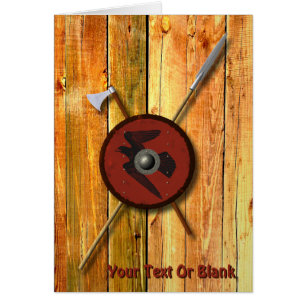 Viking Raven Shield And Weapons