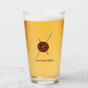Viking Raven Shield And Weapons Glass