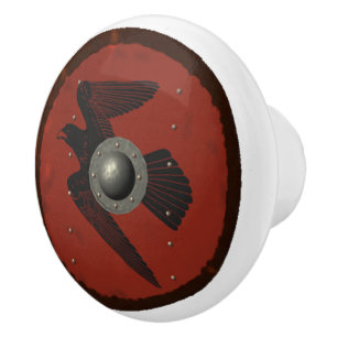 Viking Raven Shield Ceramic Knob