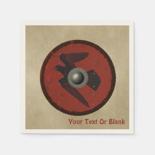 Viking Raven Shield Napkin
