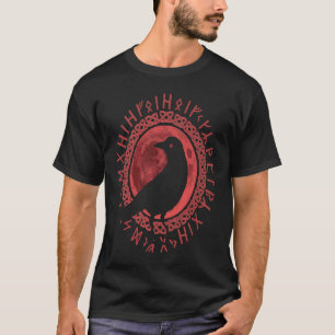Viking Raven Warrior Runes Leif Erikson Viking Ra T-Shirt