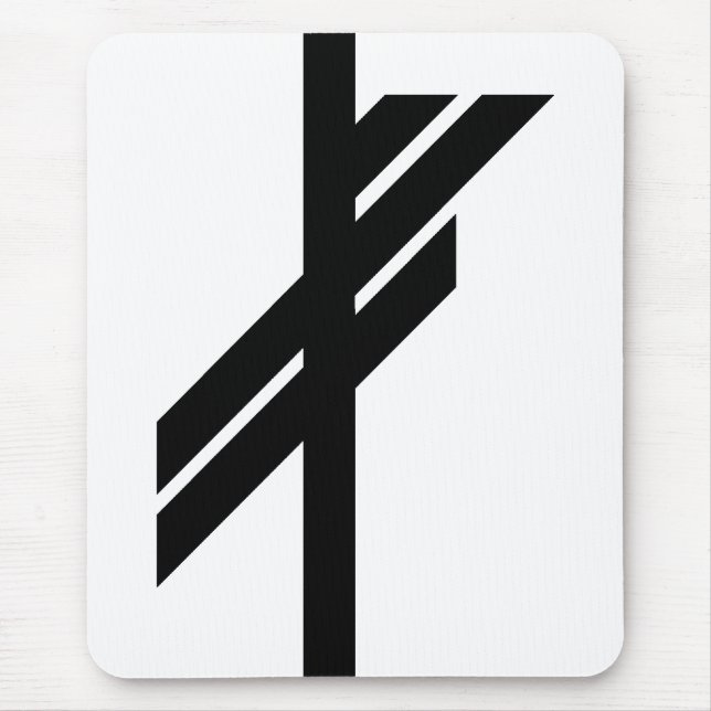 Viking Rune - Luck - black Mouse Pad (Front)