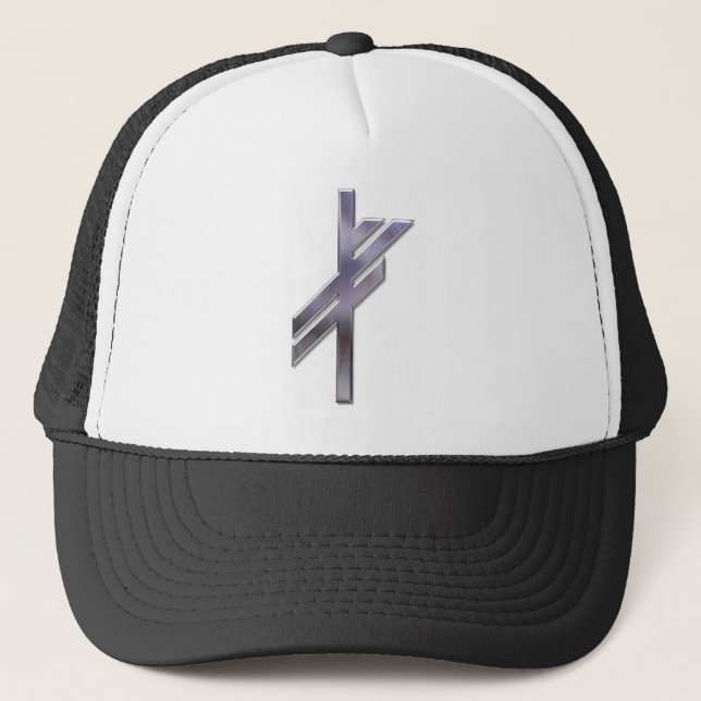 Viking Rune-luck-silver Trucker Hat (Front)