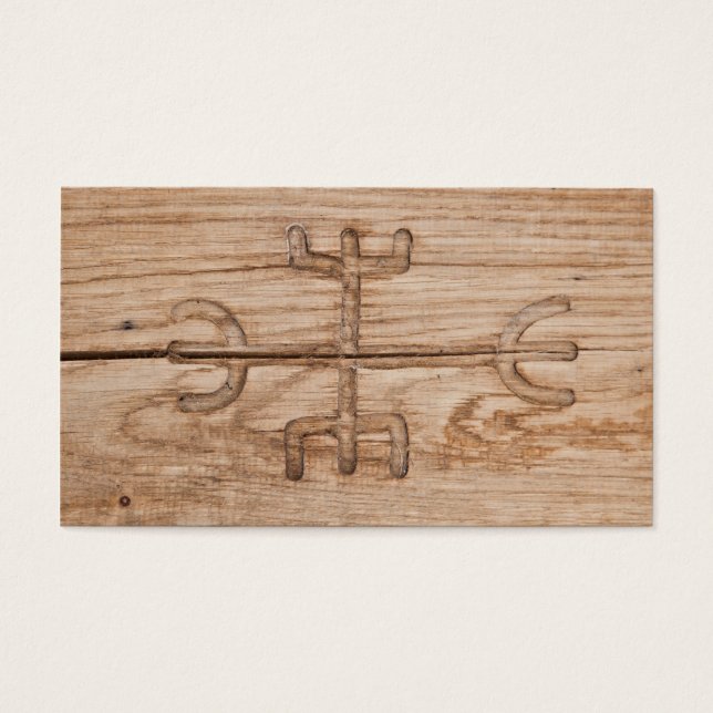 Viking rune on cracked wood (Front)