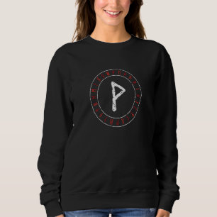 Viking Rune Wunjo Runic Circle Norse Mythology Cel Sweatshirt