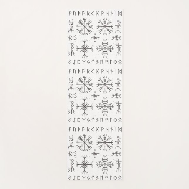 Viking Runes Yoga Mat (Front)