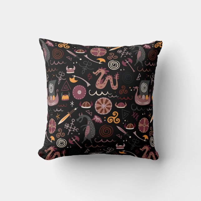 Viking: Seamless, Graphic Design. Cushion (Front)