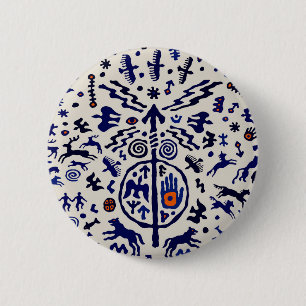 Viking Shaman Ritual Talisman 6 Cm Round Badge