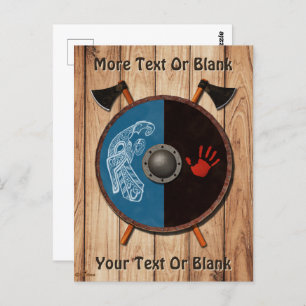 Viking Shield and Axes Postcard