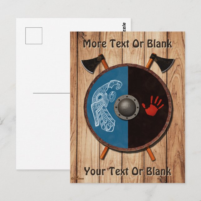 Viking Shield and Axes Postcard (Front/Back)