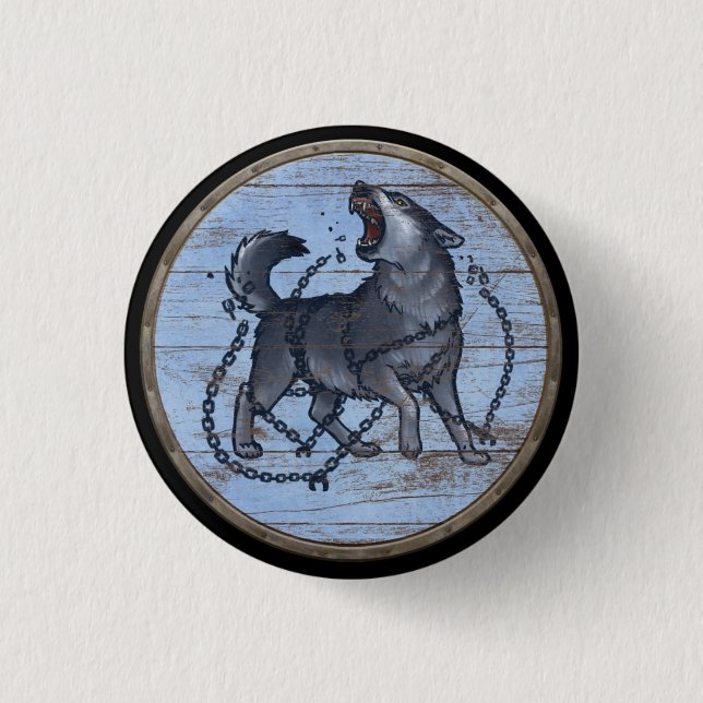 Viking Shield Button - Fenrir (Front)