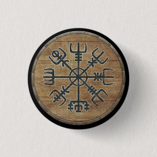 Viking Shield Button - Vegvísir