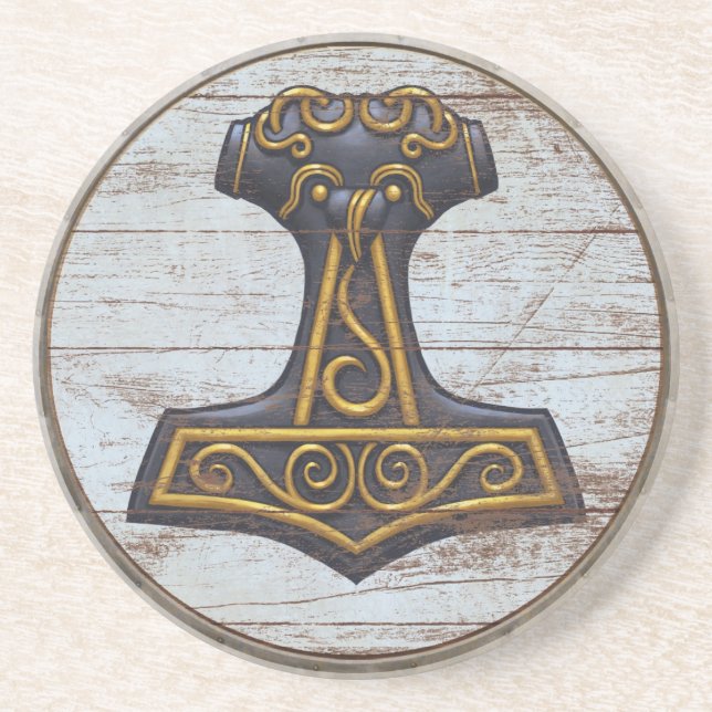 Viking Shield Coaster - Mjolnir (Front)