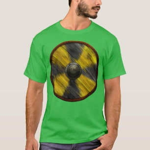 Viking Shield Cross Black Yellow T-Shirt