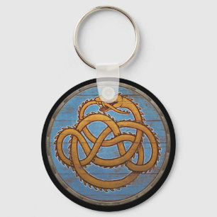 Viking Shield Keychain - Jörmungandr