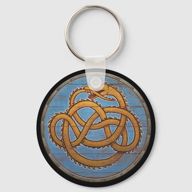 Viking Shield Keychain - Jörmungandr (Front)