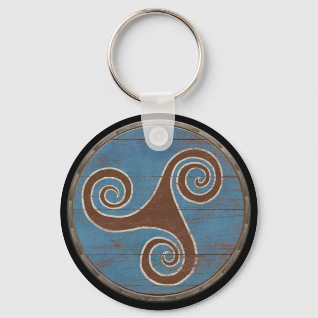 Viking Shield Keychain - Triskele (Front)