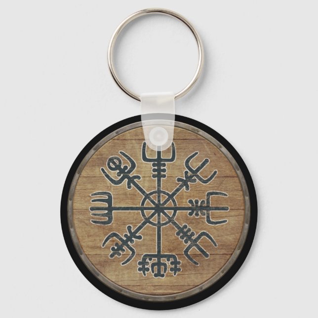 Viking Shield Keychain - Vegvisir (Front)