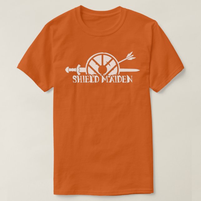 Viking Shield Maiden Scandinavian folklore Female  T-Shirt (Design Front)