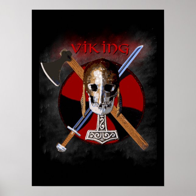 VIKING - Shield Skull Poster (Front)
