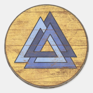 Viking Shield Sticker - Valknut