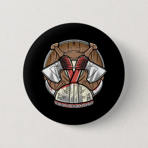 Viking Shield - Warrior Logo 6 Cm Round Badge